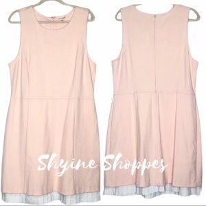 NWT Maison Jules Navy dress with white ruffle hem